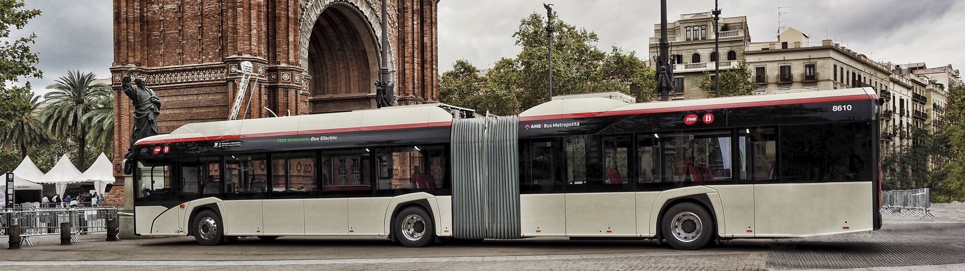 Electric Solaris buses in Barcelona