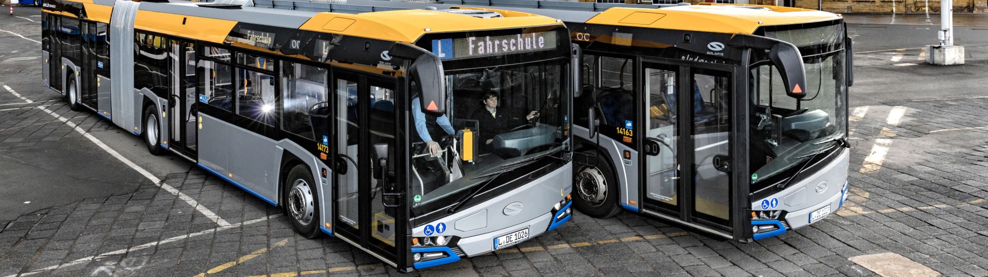 The new Solaris Urbino 18 buses in Leipzig